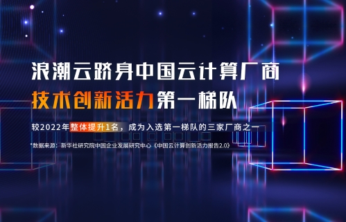 中国云计算创新活力报告2.0发布  浪潮云跻身第一梯队