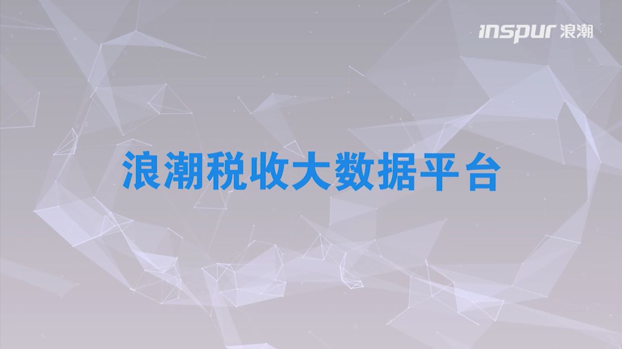 浪潮税收大数据平台